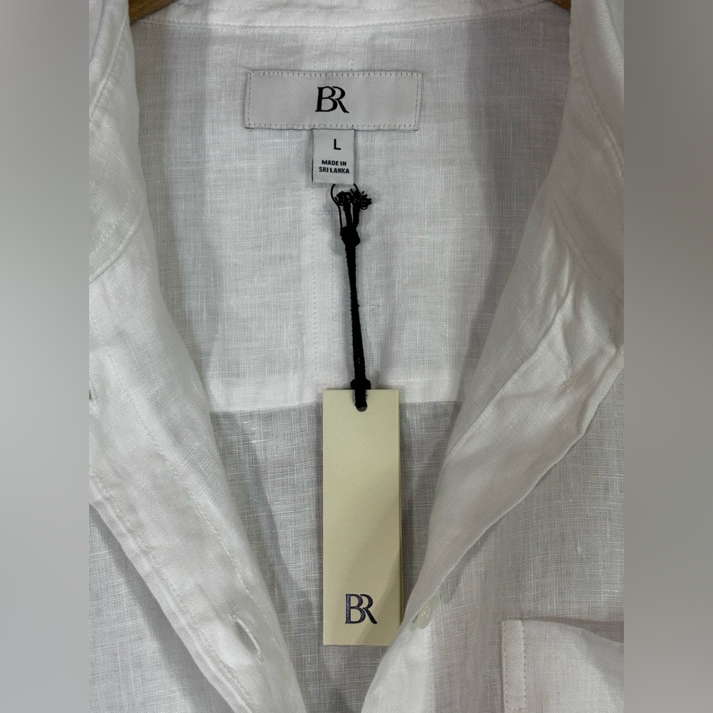 Banana Republic Off-White Linen Blouse - Picture 2 of 6